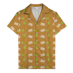 sunflower pineapple mosaic hawaiian shirt for men