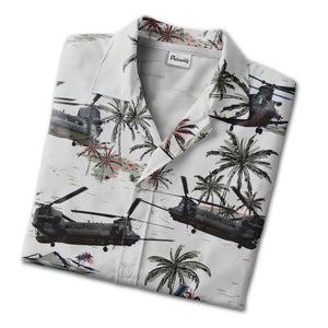 US Army Boeing MH-47G Chinook Trendy Hawaiian Shirt Military Inspired App