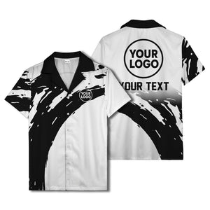 abstract paint splash modern art hawaiian shirt for men
