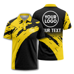 abstract paint splash polo shirt for modern golfers
