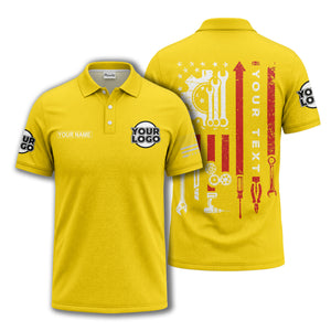 american flag stars & stripes patriotic custom logo polo shirt
