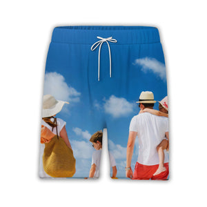 Beach Family Portrait Hawaiian Shirt with Turquoise Ocean Waves
