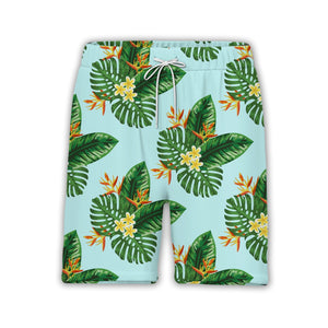 Black Elegant Monstera Hawaiian Shirt with Lime Green Mint Gradient Leaves