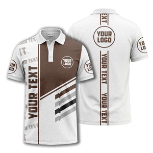 bold geometric stripes & custom text placeholder modern polo shirt