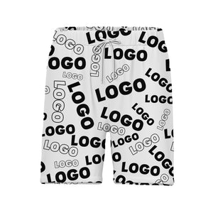 Custom Logo Hawaiian Shirt - Black White Typographic Text Repeat Monochrome Design