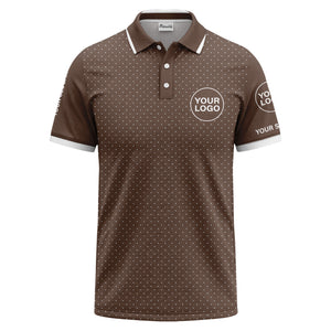 custom logo minimalist polka dot golf polo shirt