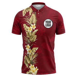 tropical floral polo shirt custom polo shirt