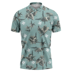 tropical foliage polo shirt hawaiian shirt