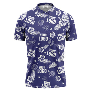 tropical floral custom polo custom polo shirt
