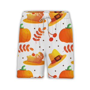 Happy Thanksgiving Day Hawaiian Shirt with Pumpkins and Cherry Pie Slices