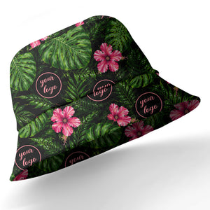 monstera leaves pink hibiscus watercolor hawaiian shirt for men