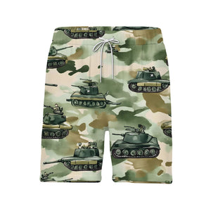 Patriotic Army Tank & Soldiers Hawaiian Shirt – Camo Military Design