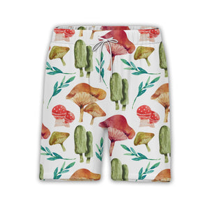 Psychedelic Pastel Mushroom Hawaiian Shirt on Black Background