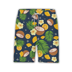 Sky Blue Hibiscus Beach Ball Hawaiian Shirt with Palm Fronds and Sun