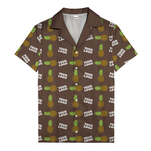 sunflower pineapple mosaic hawaiian shirt for men