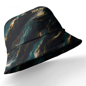 teal gold marble waves luxury yacht abstract hawaiian shirt