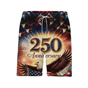 USA Landmarks Hawaiian Shirt - Eagle Capitol Statue of Liberty & Fireworks Anniversary