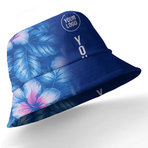 watercolor hibiscus monstera leaf royal blue hawaiian shirt