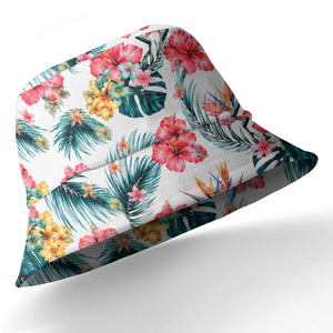 watercolor hibiscus palm birds of paradise hawaiian shirt for beach days