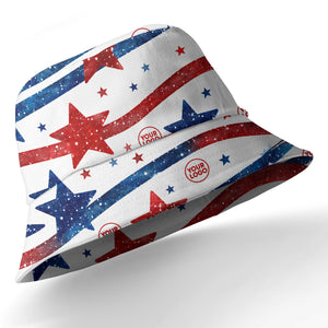watercolor stars & stripes american flag hawaiian shirt for men