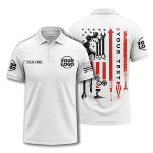 american flag stars & stripes patriotic custom logo polo shirt