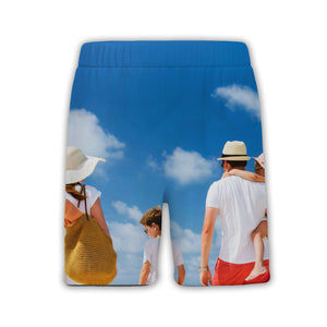 Beach Family Portrait Hawaiian Shirt with Turquoise Ocean Waves