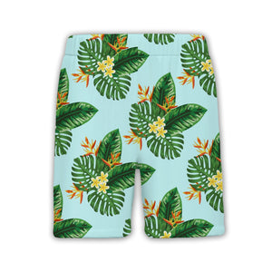 Black Elegant Monstera Hawaiian Shirt with Lime Green Mint Gradient Leaves