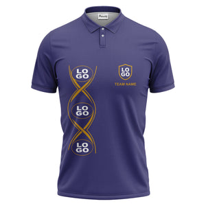 black gold infinity spiral shield team name graphic polo shirt for men