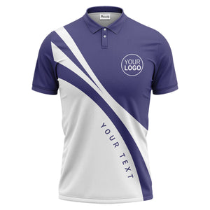 bold diagonal stripes custom logo black white gray modern golf polo shirt
