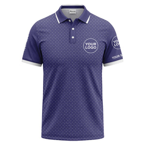 custom logo minimalist polka dot golf polo shirt
