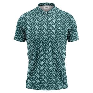 monogram logo polo shirt hawaiian shirt