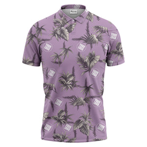 tropical foliage polo shirt hawaiian shirt
