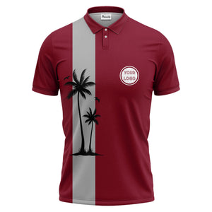 tropical palm tree polo shirt custom polo shirt