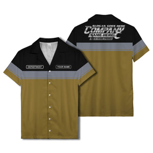 customizable department name gray stripe minimalist hawaiian shirt