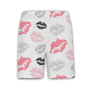 Cute Dinosaur Love Hawaiian Shirt with Hearts and Green Foliage Accents