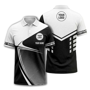 diagonal stripe dot geometric polo shirt for men