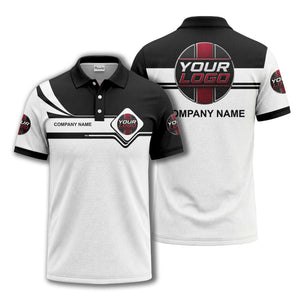 diamond stripe custom logo corporate polo shirt