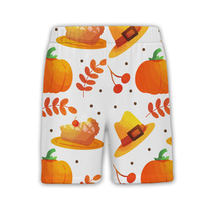 Happy Thanksgiving Day Hawaiian Shirt with Pumpkins and Cherry Pie Slices