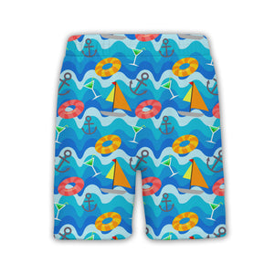 Nautical Anchor & Lifebuoy Hawaiian Shirt – Sailboat and Cocktail Vibes