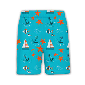 Nautical Starfish & Anchor Ocean Hawaiian Shirt – Sailboat Fish Print