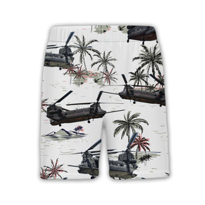 US Army Boeing MH-47G Chinook Trendy Hawaiian Shirt Military Inspired App