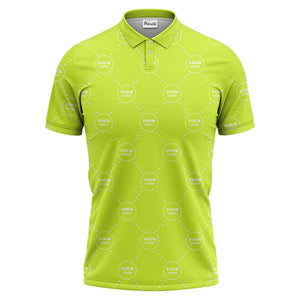 white circles custom logo placement polo shirt for corporate professionals