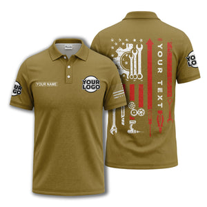 american flag stars & stripes patriotic custom logo polo shirt