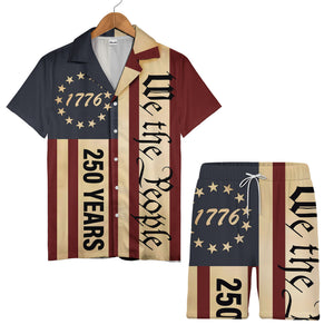 Betsy Ross Vintage Hawaiian Shirt - We The People Stars & Stripes Independence Day