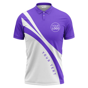 bold diagonal stripes custom logo black white gray modern golf polo shirt