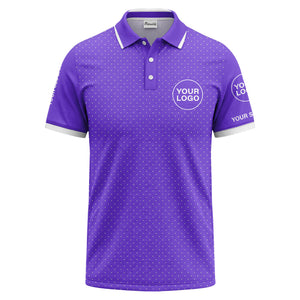 custom logo minimalist polka dot golf polo shirt