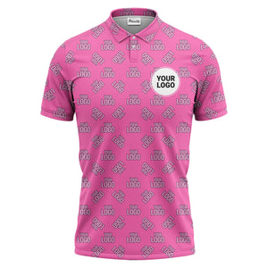 custom logo monogram all over print polo shirt for business & corporate events