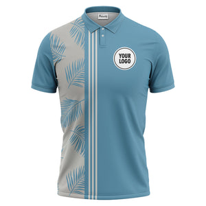 tropical palm leaves polo shirt hawaiian shirt