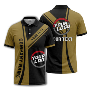 customizable company logo diagonal stripe polo shirt for corporate teams