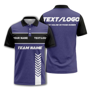 customizable team name chevron stripe polo shirt for men